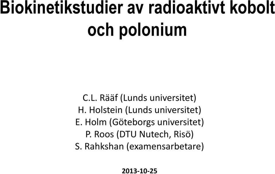Holstein (Lunds universitet) E.