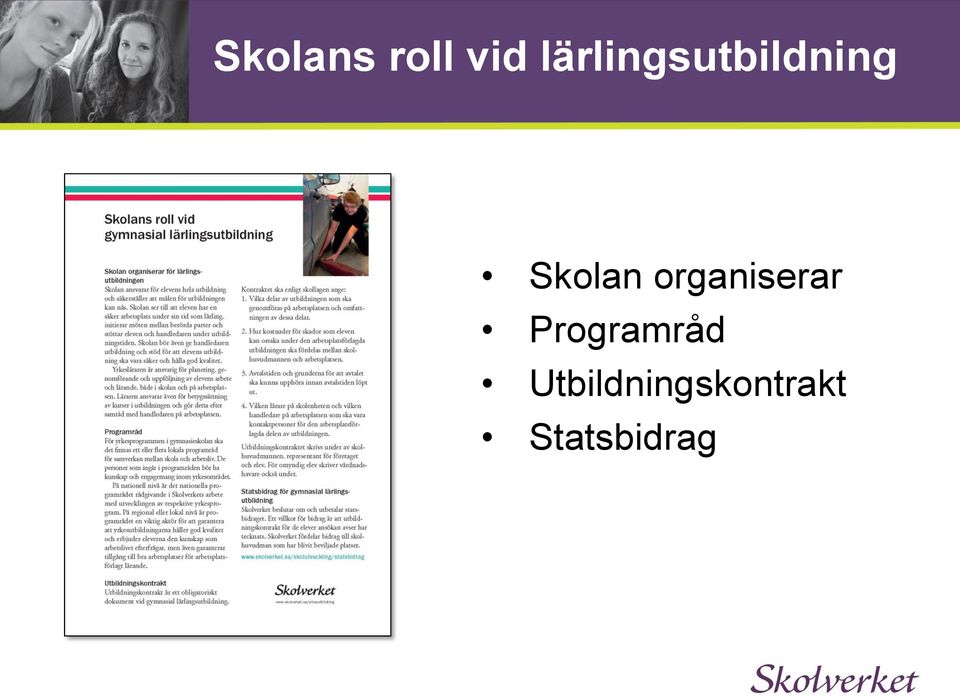 Skolan organiserar