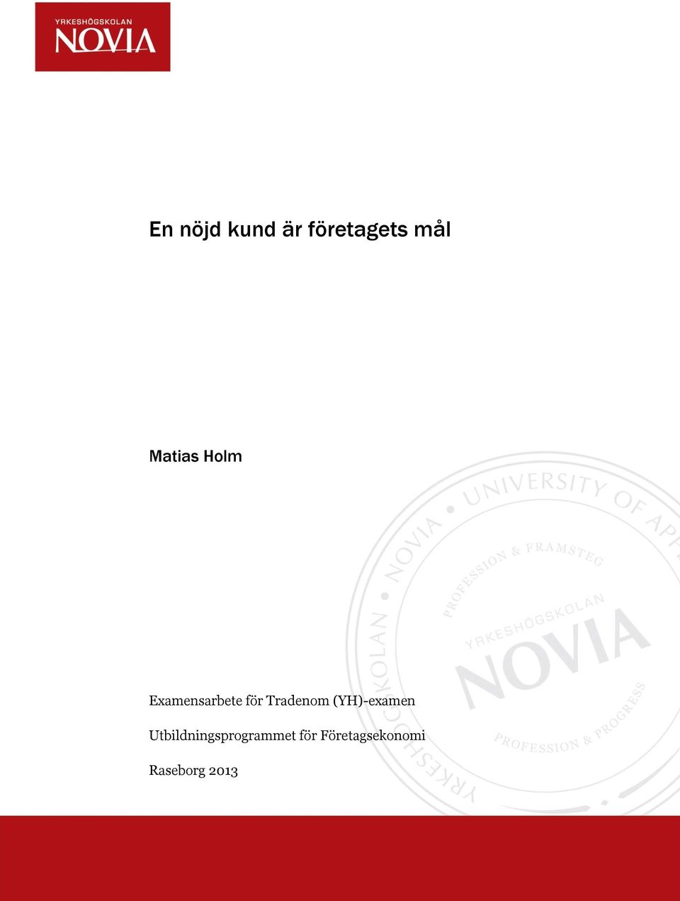 Tradenom (YH)-examen