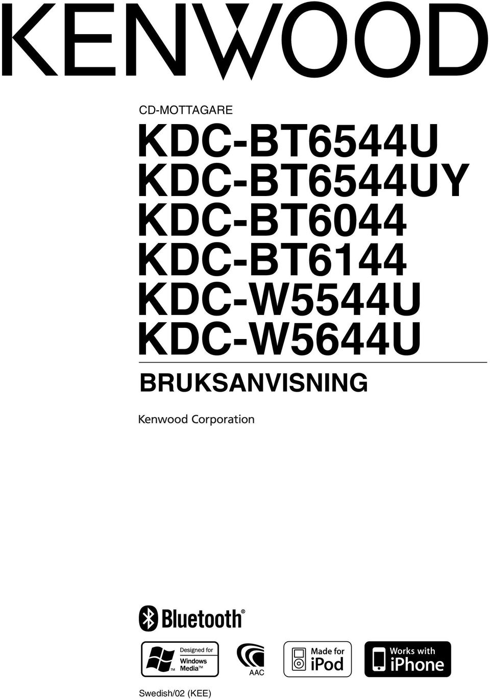 KDC-BT6144 KDC-W5544U