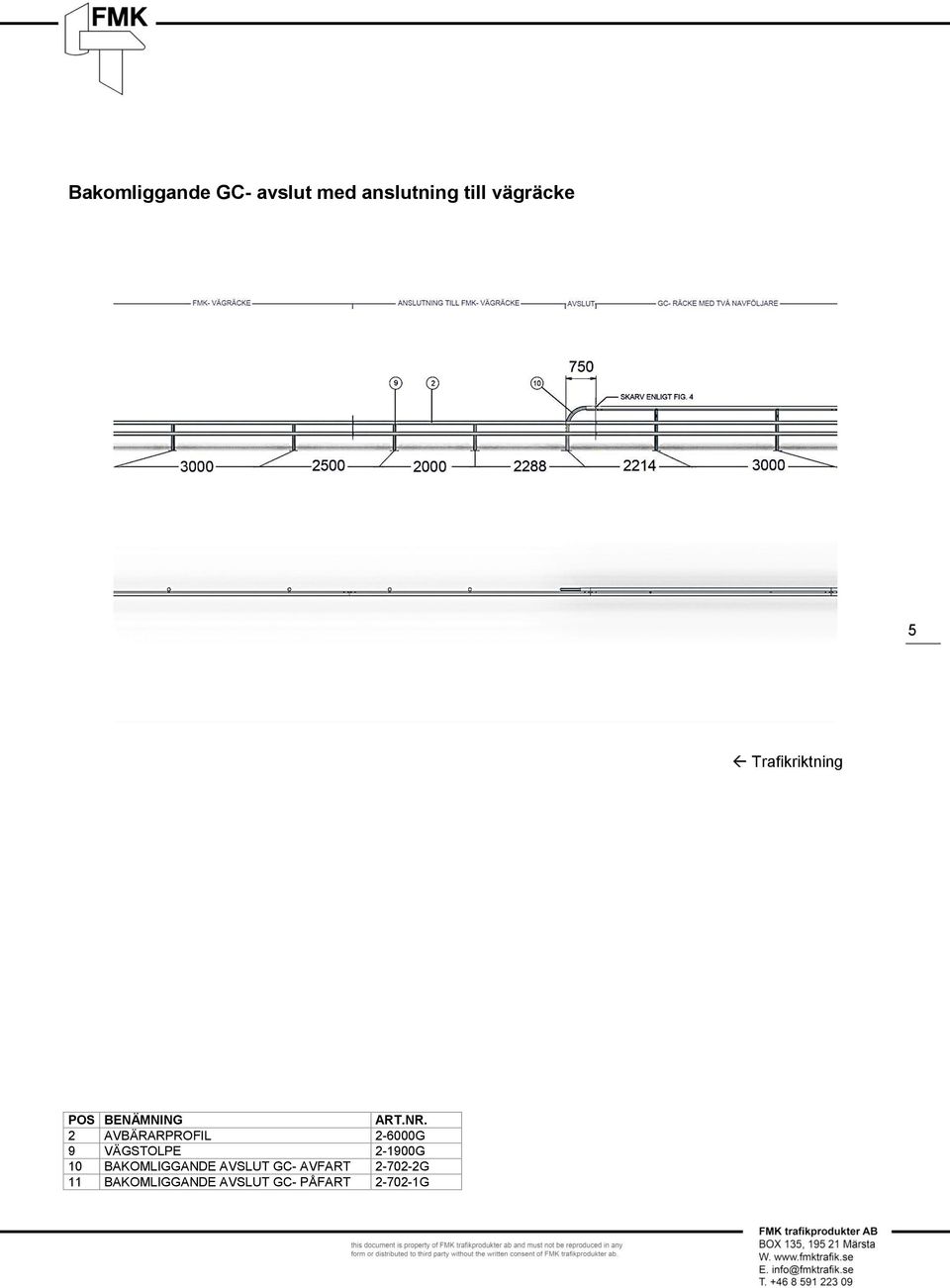 2 AVBÄRARPROFIL 2-6000G 9 VÄGSTOLPE 2-1900G 10