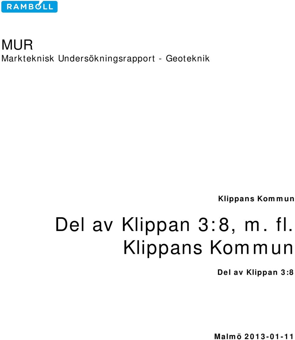 Klippans Kommun Del av Klippan 3:8,