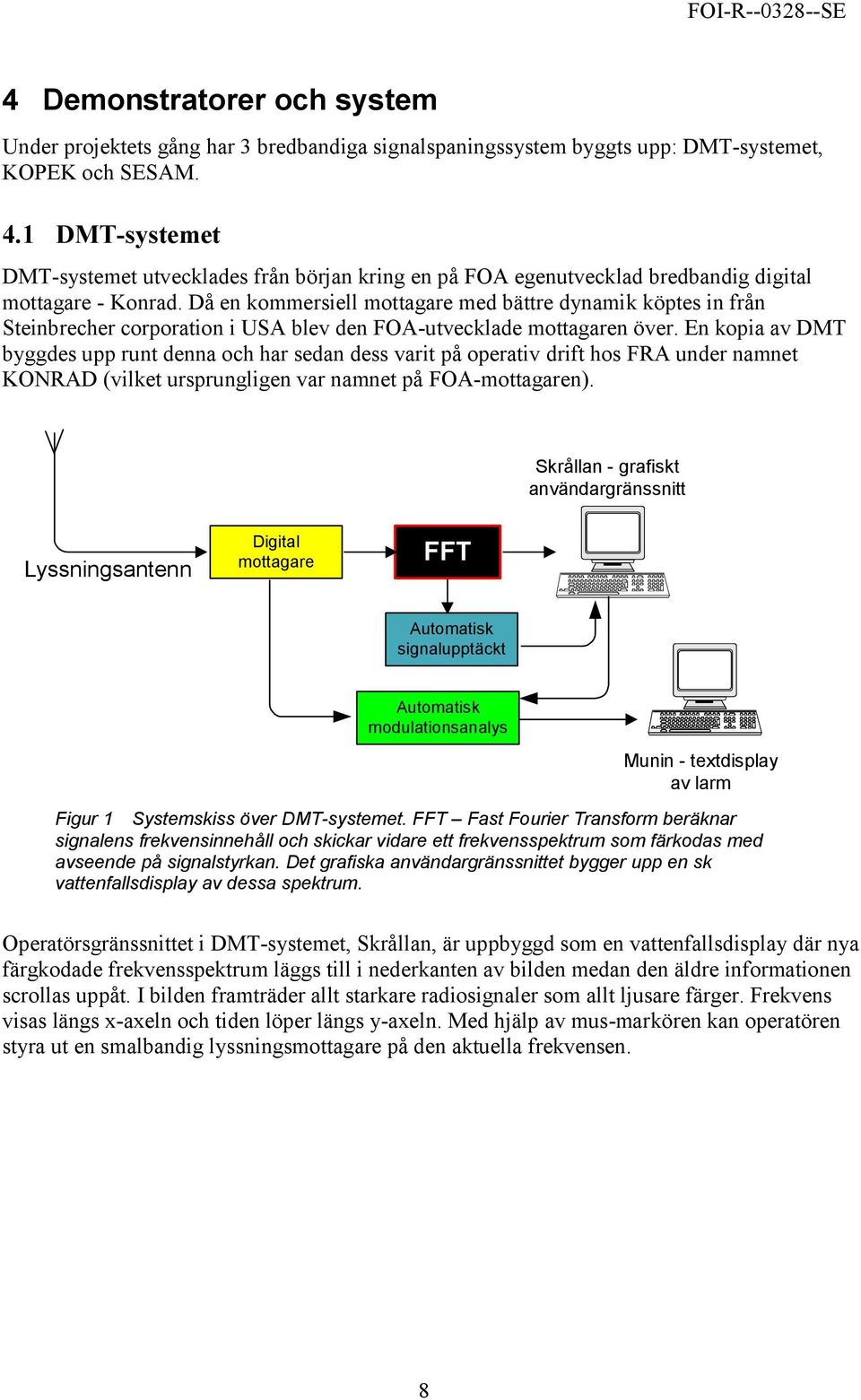 Då en kommersiell mottagare med bättre dynamik köptes in från Steinbrecher corporation i USA blev den FOA-utvecklade mottagaren över.
