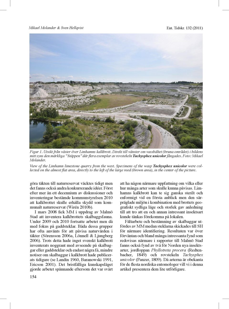 View of the Limhamn limestone quarry from the west.