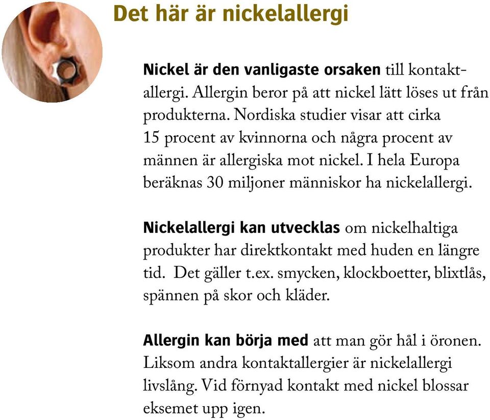 Nickel och allergi. Regler minskar riskerna. - PDF Gratis nedladdning