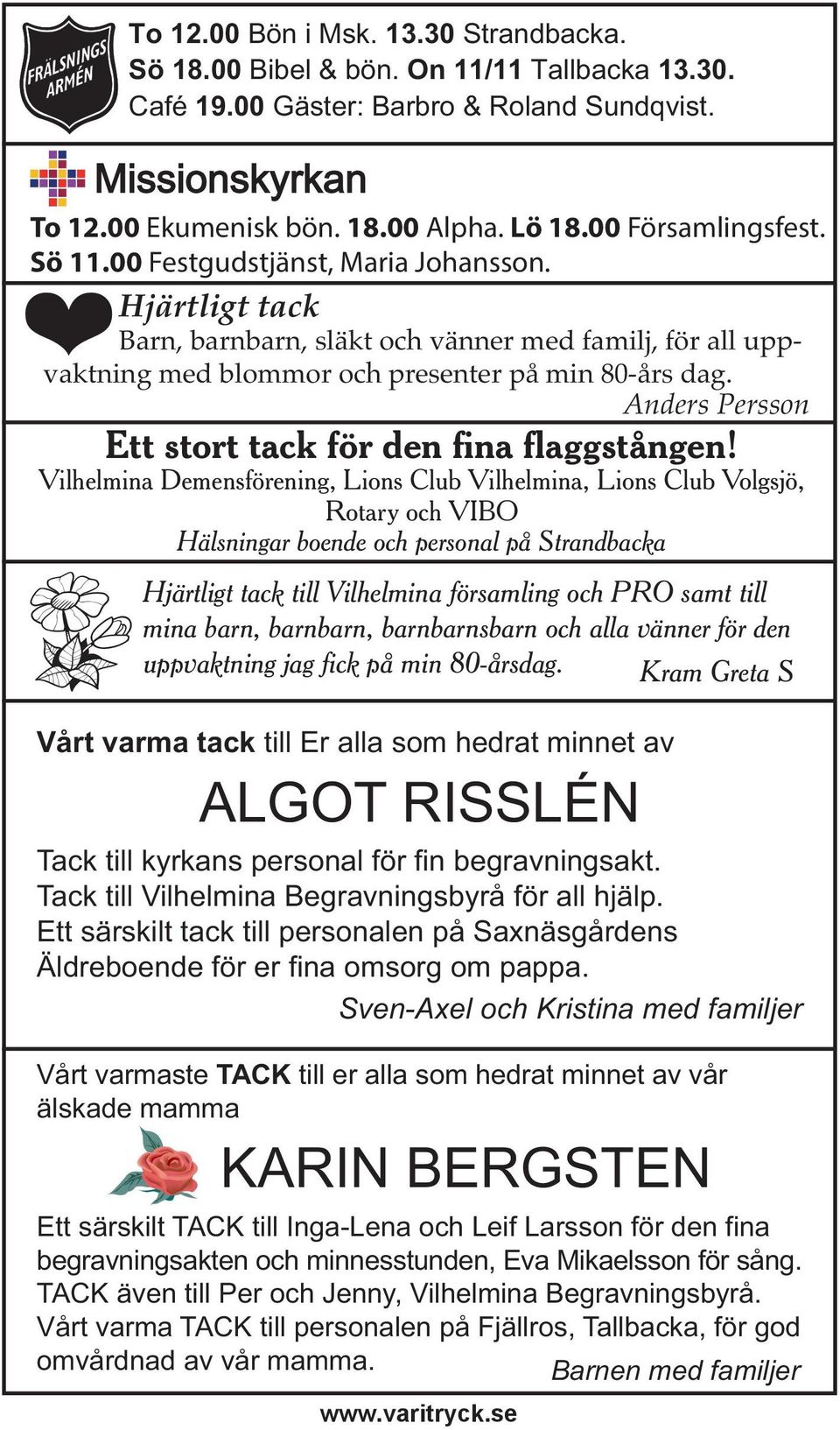 Anders Persson Ett stort tack för den fina flaggstången!