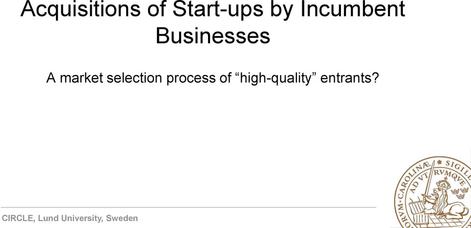 market selection process