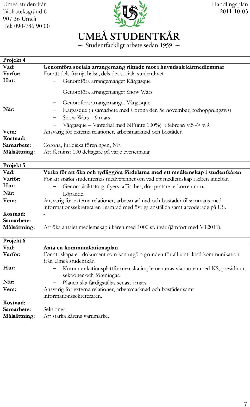 Vårgasque Vinterbal med NF(inte 100%) i februari v.5 -> v.9. Ansvarig för externa relationer, arbetsmarknad och bostäder. Corona, Juridiska föreningen, NF.