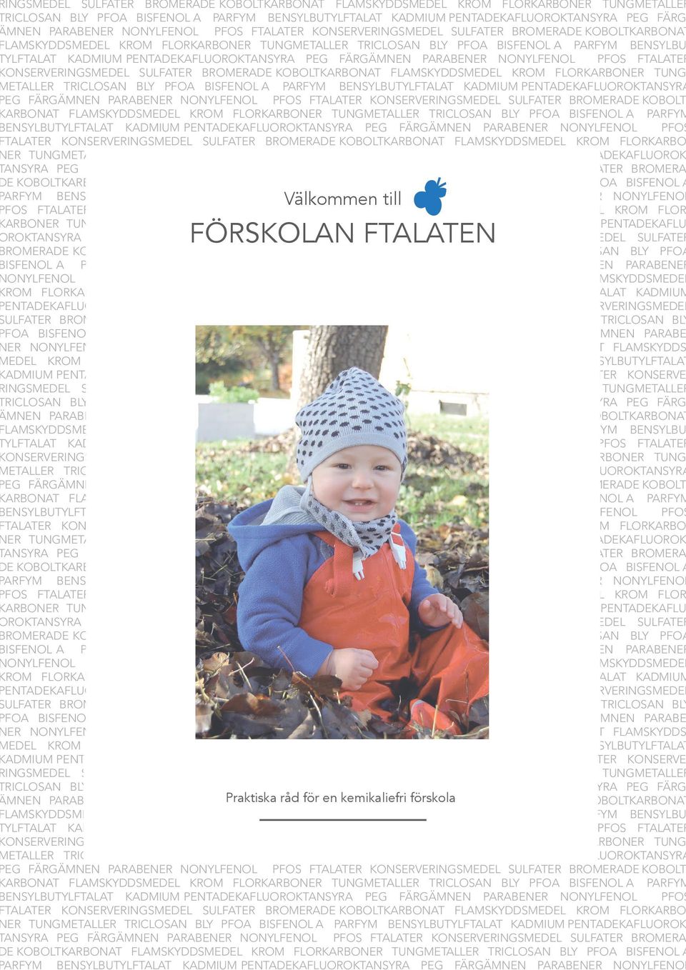 KONSERVERINGSMEDEL SULFATER BROMERADE KOBOLTKARBONAT FLAMSKYDDSMEDEL KROM FLORKARBO ER TUNGMETALLER TRICLOSAN BLY PFOA BISFENOL A PARFYM BENSYLBUTYLFTALAT KADMIUM PENTADEKAFLUOROK ARFYM