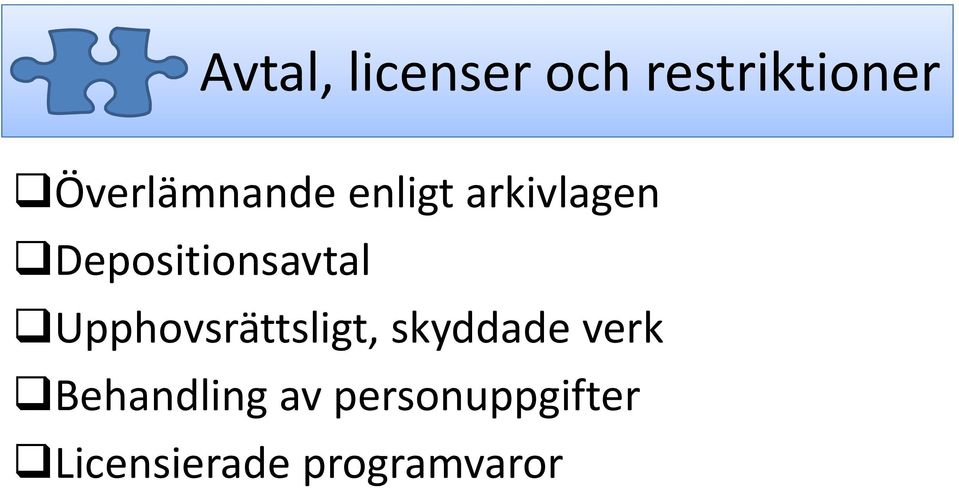 Depositionsavtal Upphovsrättsligt,