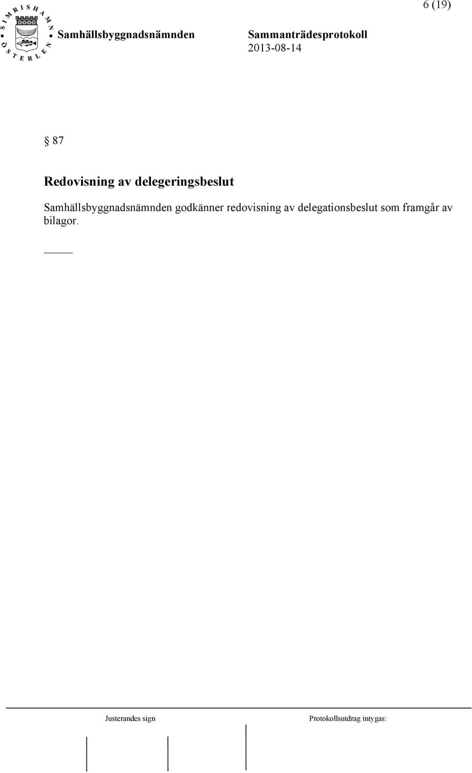redovisning av