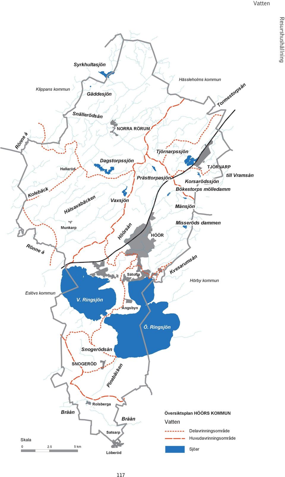 Månsjön Munkarp Höörsån HÖÖR Misseröds dammen Sätofta Kvesarumsån Hörby kommun Eslövs kommun V. Ringsjön Ängsbyn Ö.