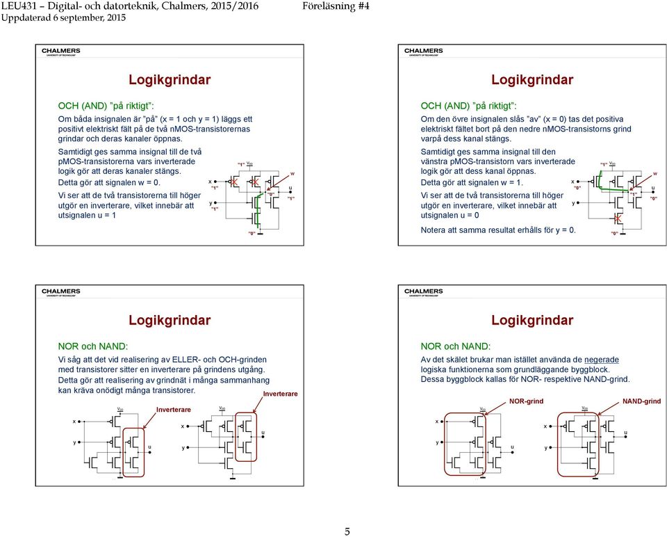 större LEU Fll logikblock i fnktionstabellen Digital- som så och småningom till datorteknik, höger. Chalmers, /6 för att Smbol-kolmnen illstrera större Föreläsning och i tabellen.