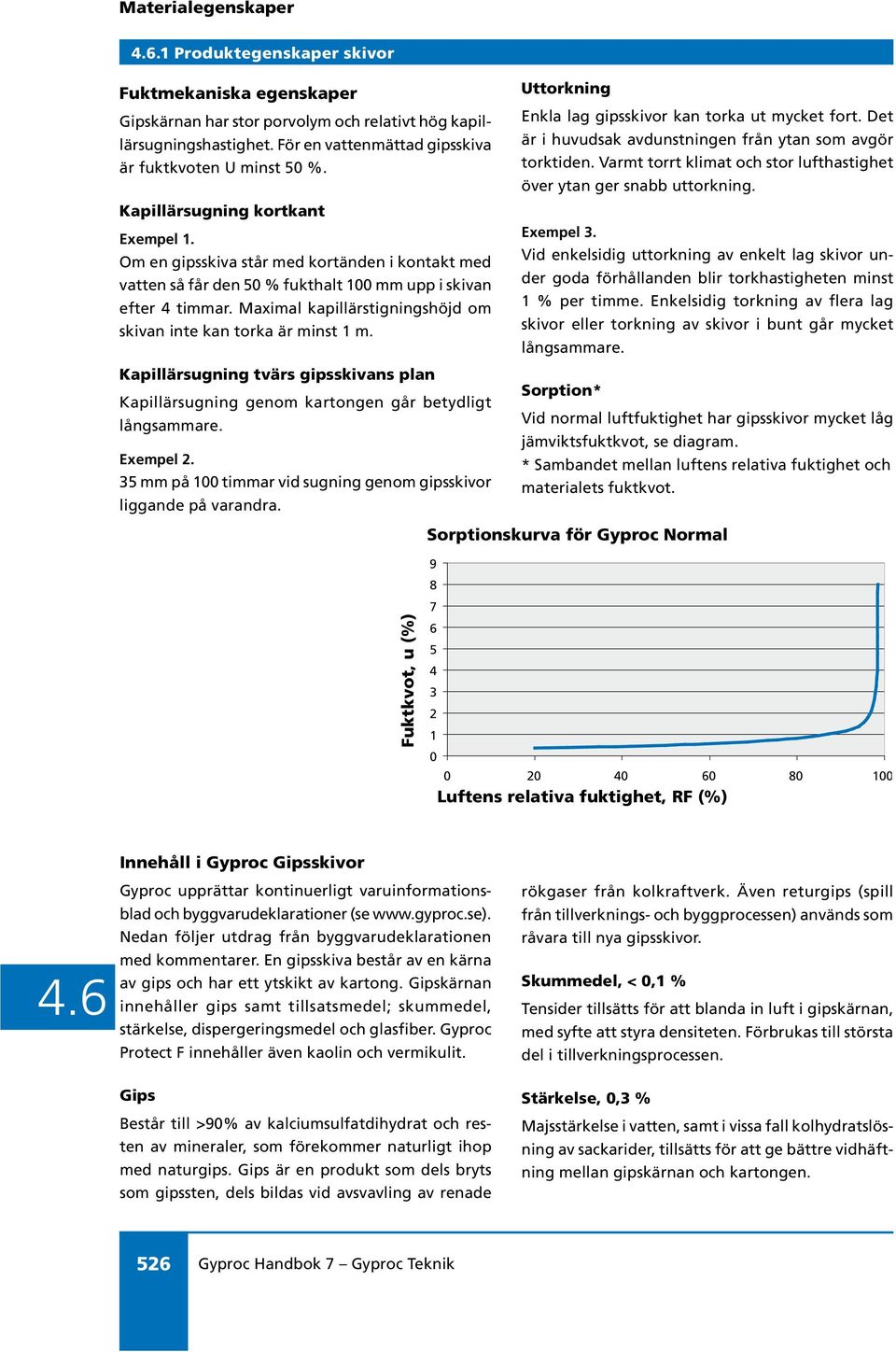 Varmt torrt klimat och stor lufthastighet över ytan ger snabb uttorkning. Kapillärsugning kortkant Exempel 1. Exempel 3.