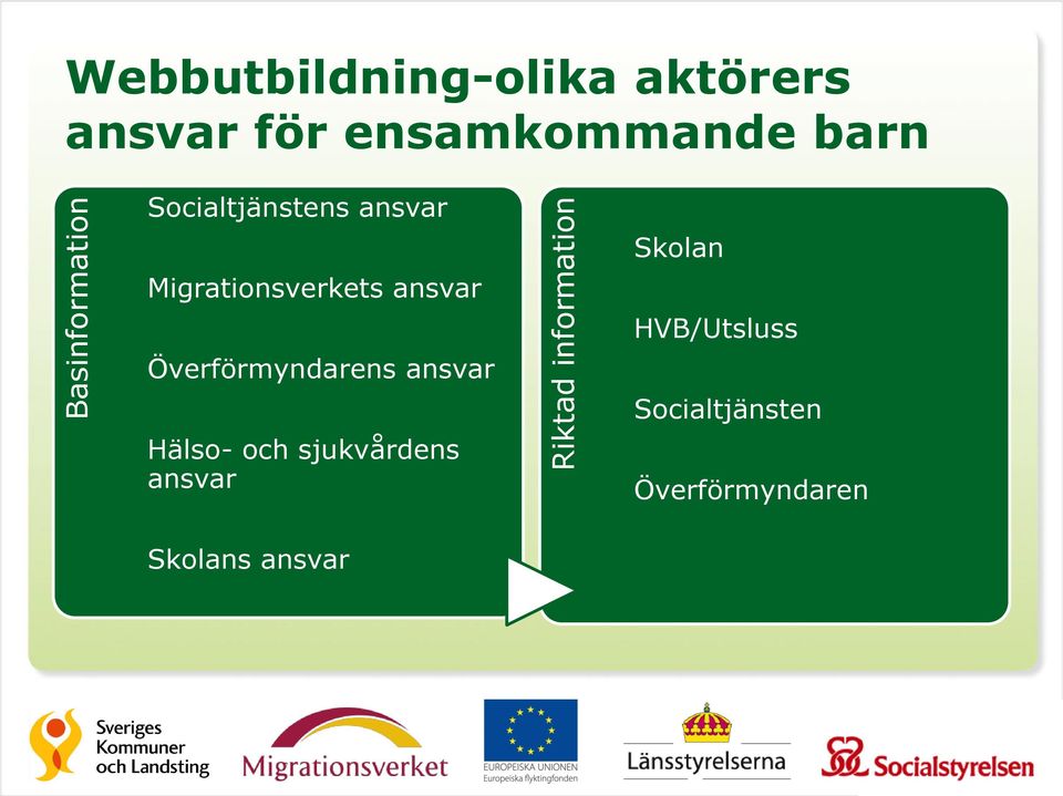 Migrationsverkets ansvar Överförmyndarens ansvar Hälso- och