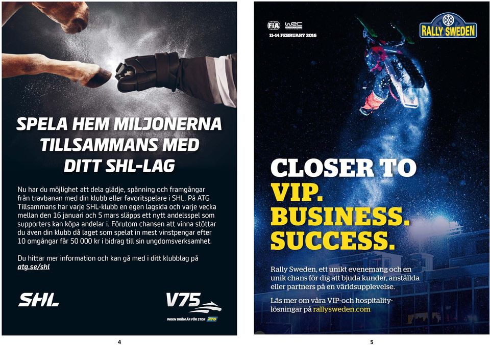 På ATG Tillsammans har varje SHL-klubb en egen lagsida och varje vecka mellan den januari och mars släpps ett nytt andelsspel som