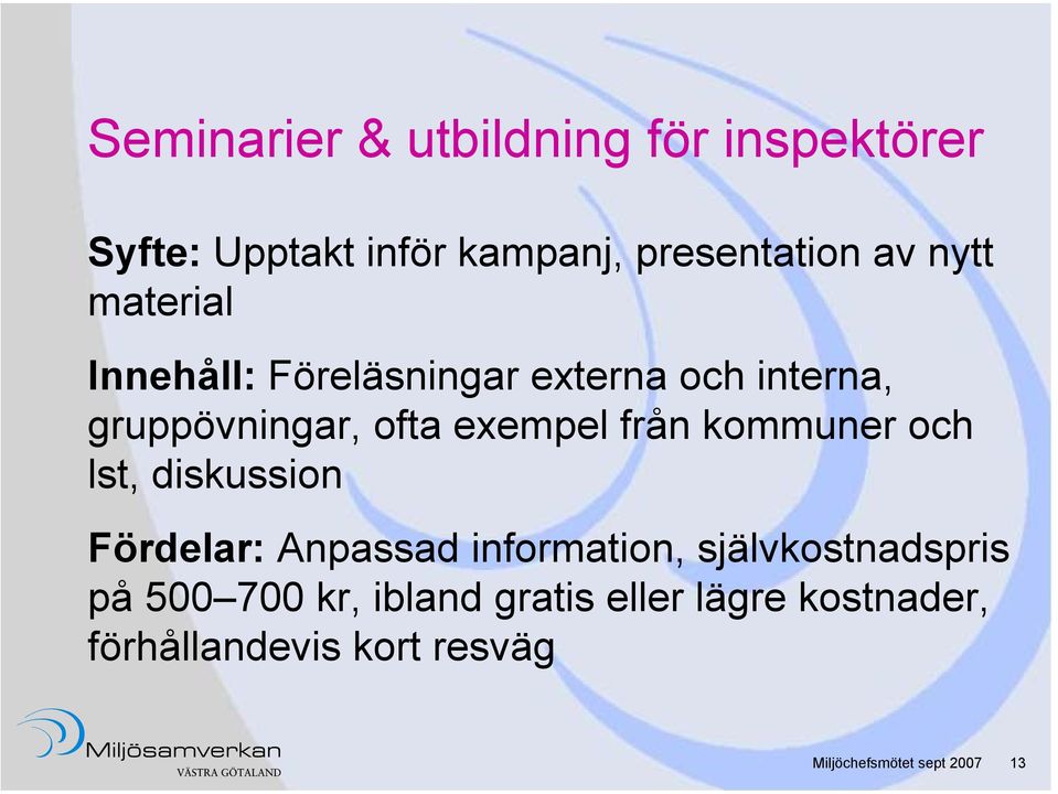 exempel från kommuner och lst, diskussion Fördelar: Anpassad information,