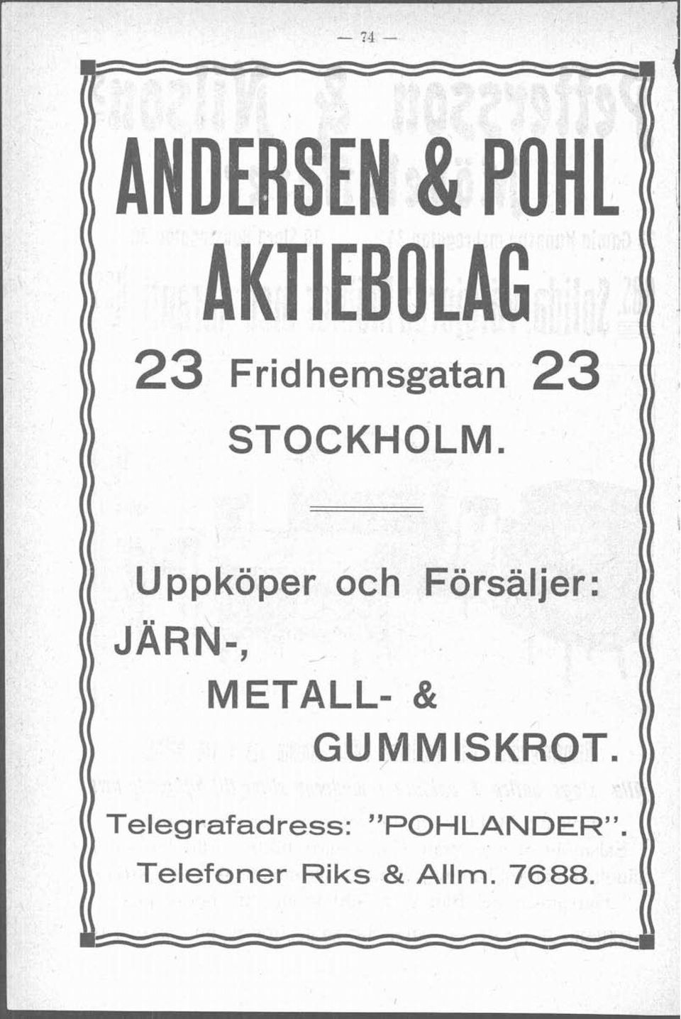 Uppköper och Försäljer: METALL- &