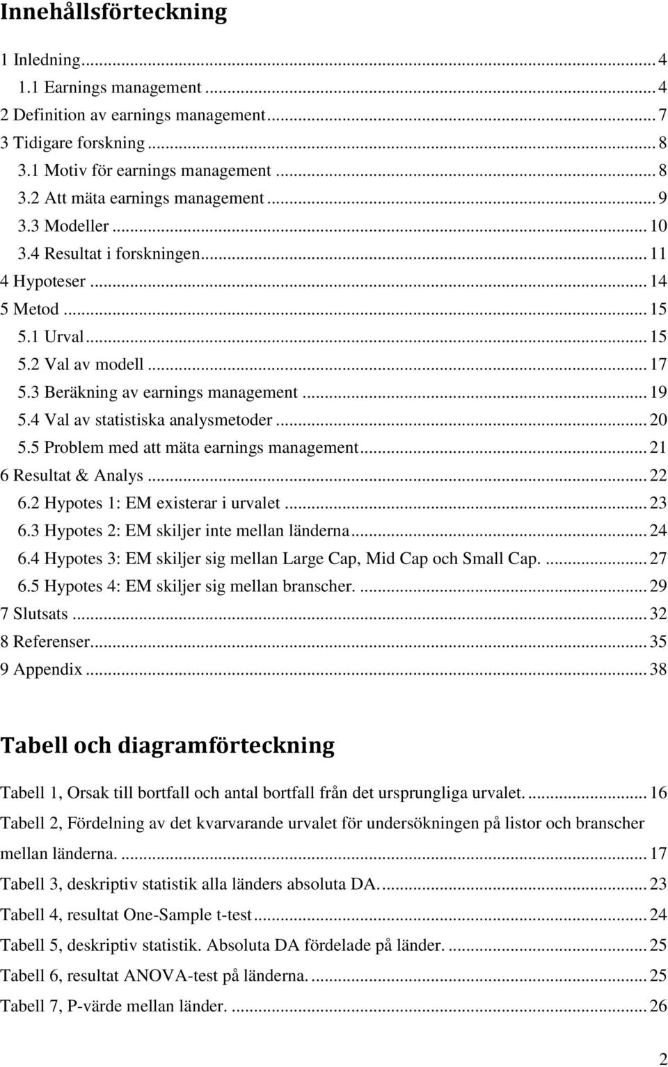 4 Val av statistiska analysmetoder... 20 5.5 Problem med att mäta earnings management... 21 6 Resultat & Analys... 22 6.2 Hypotes 1: EM existerar i urvalet... 23 6.