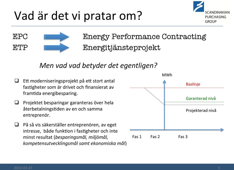 q Projektet besparingar garanteras över hela återbetalningsxden av en och samma entreprenör.