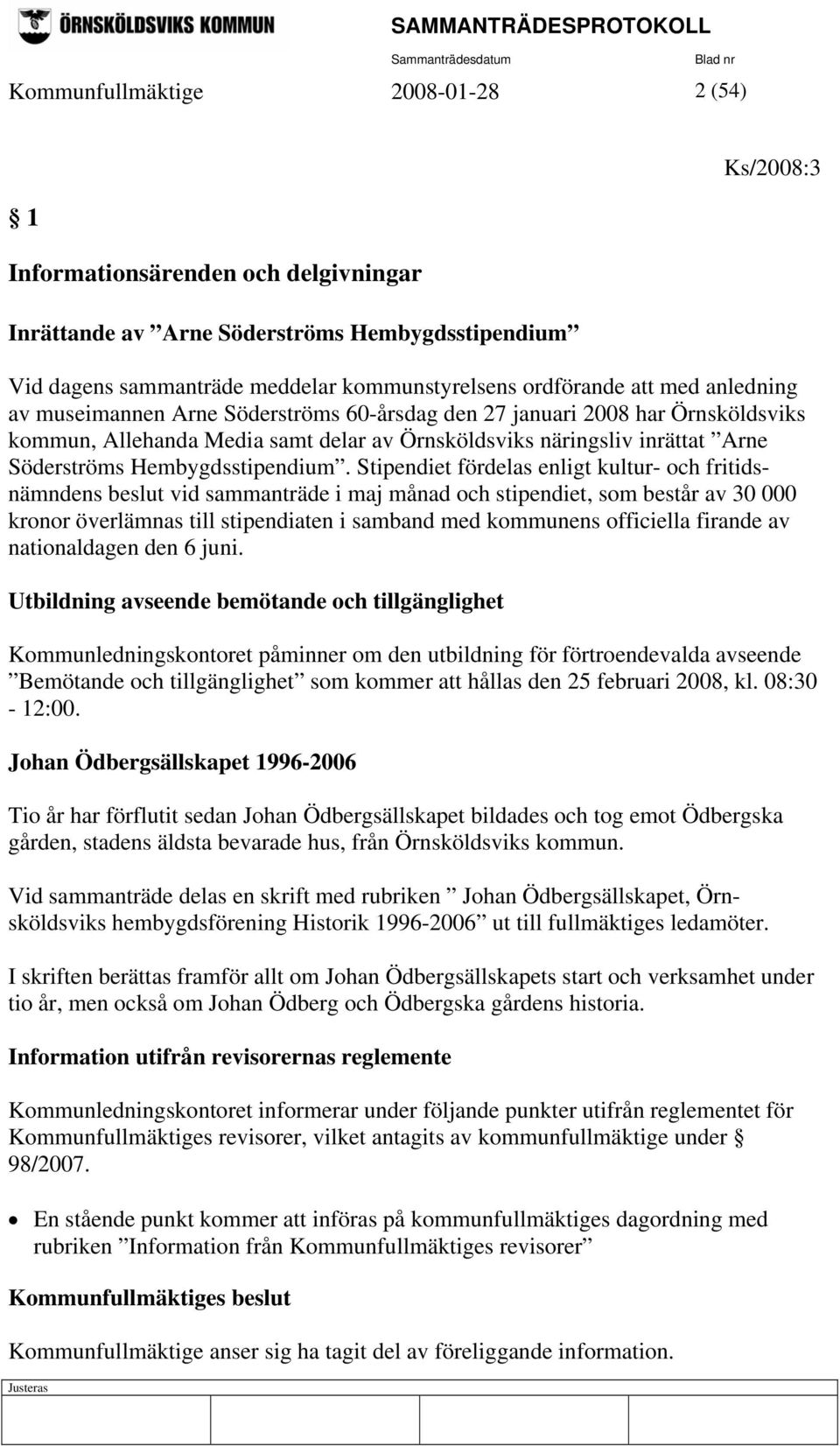 Hembygdsstipendium.