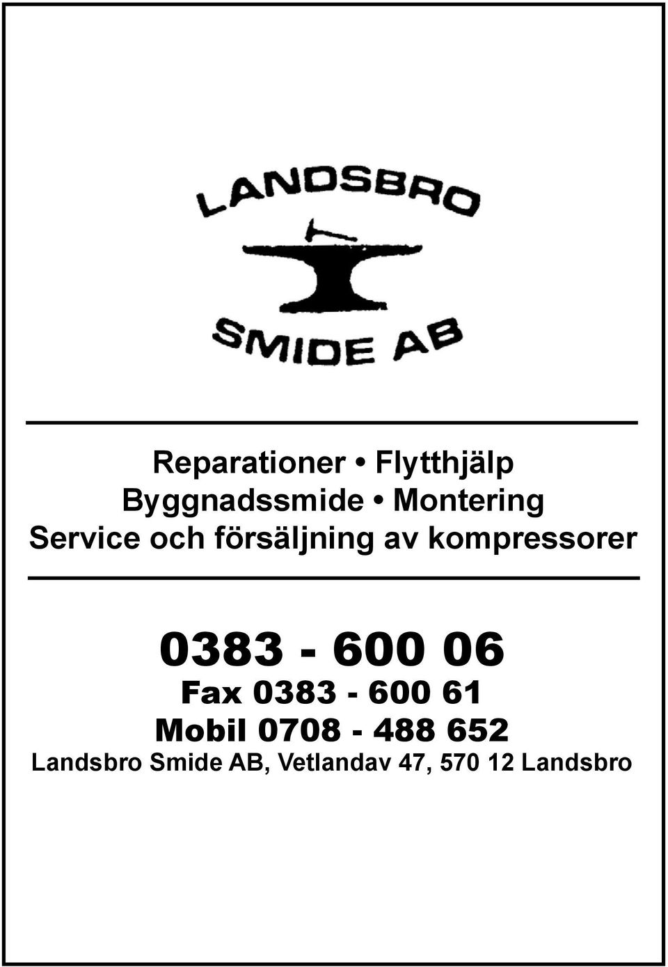 kompressorer 0383-600 06 Fax 0383-600 61