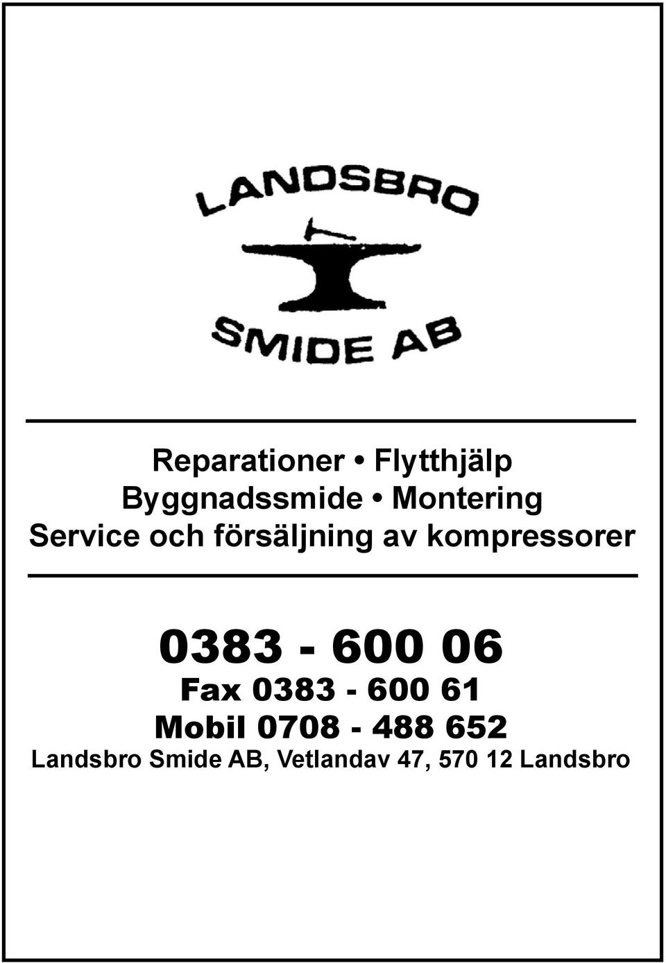 kompressorer 0383-600 06 Fax 0383-600 61