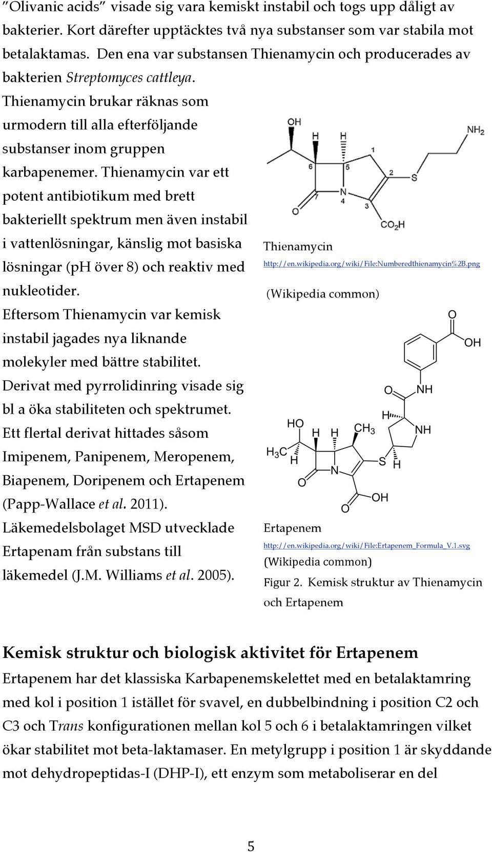 Thienamycin var ett potent antibiotikum med brett bakteriellt spektrum men även instabil i vattenlösningar, känslig mot basiska lösningar (ph över 8) och reaktiv med nukleotider.