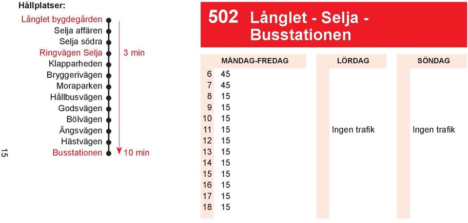 Bölvägen Ängsvägen Hästvägen Busstationen 3 min min 6 7 8 9 16 17 18