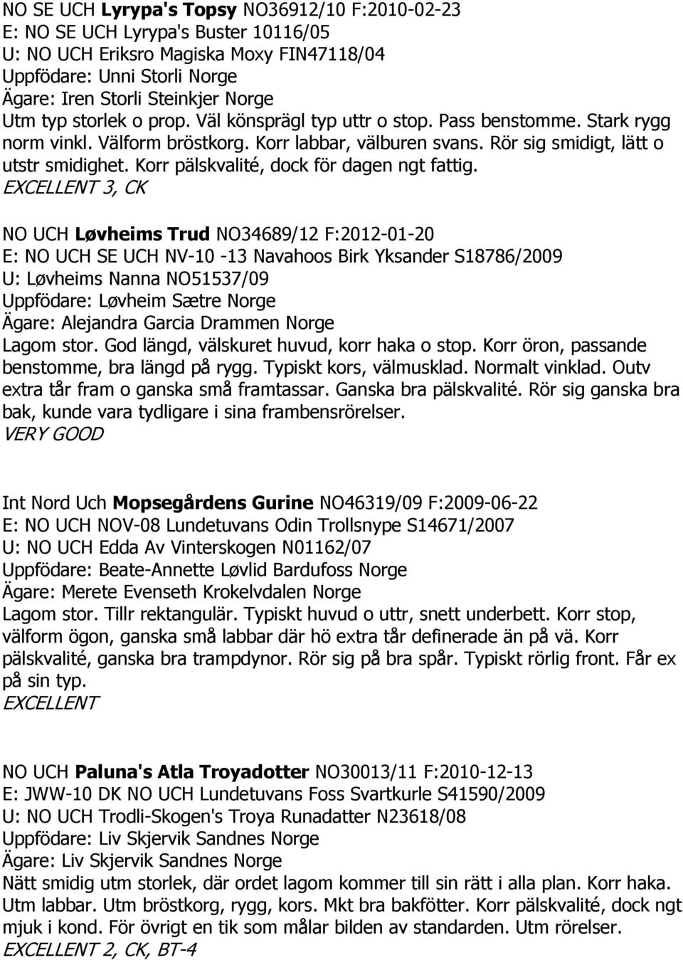 Korr pälskvalité, dock för dagen ngt fattig.