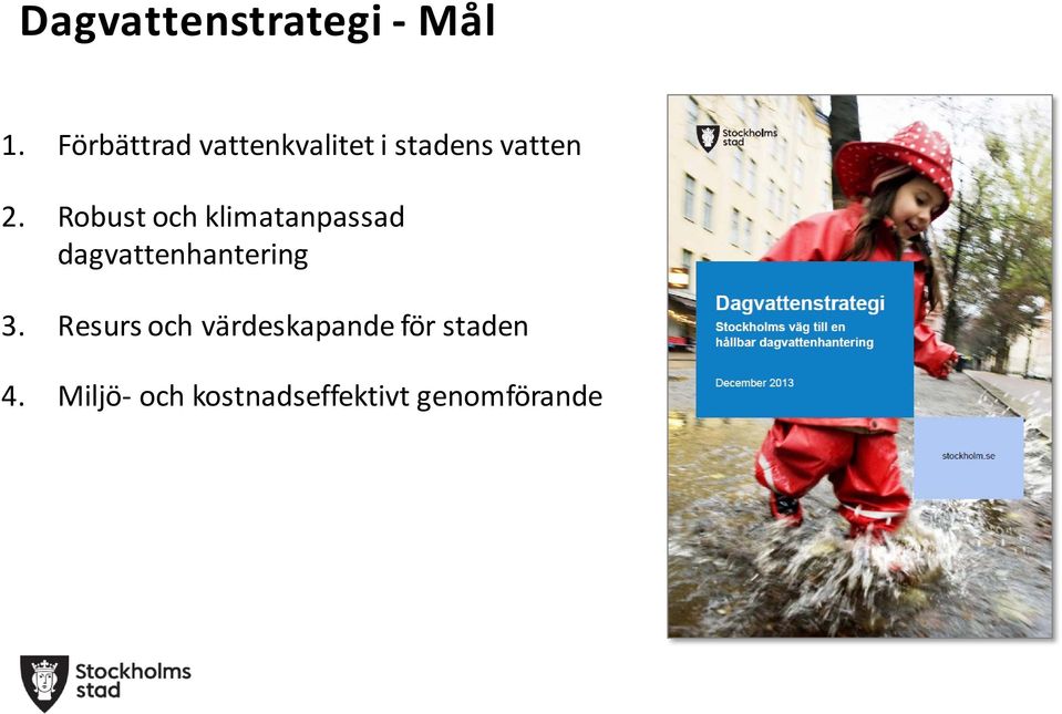 Robust och klimatanpassad dagvattenhantering 3.