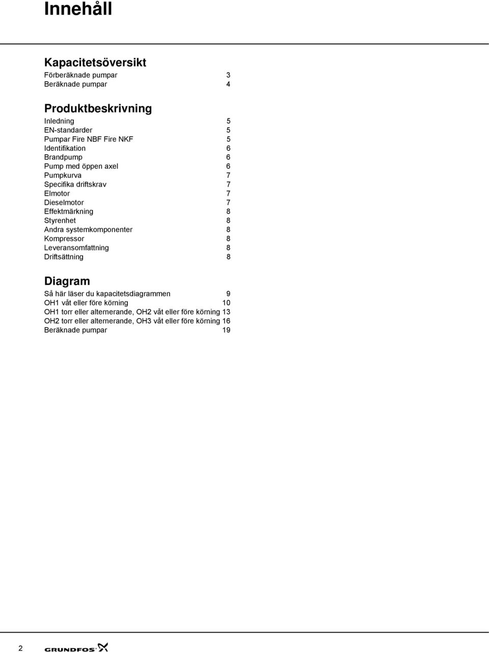 systemkomponenter Kompressor Leveransomfattning Driftsättning Diagram Så här läser du kapacitetsdiagrammen 9 O1 våt eller före körning