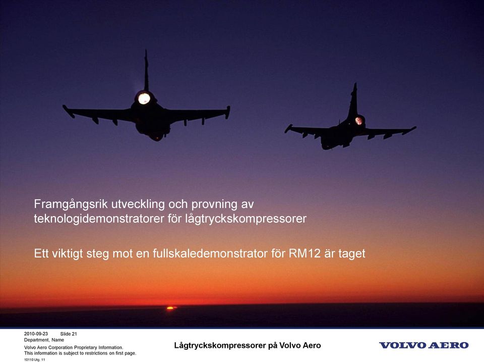 lågtryckskompressorer Ett viktigt steg mot