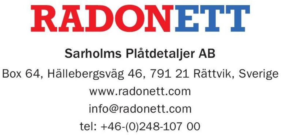 Rättvik, Sverige www.radonett.