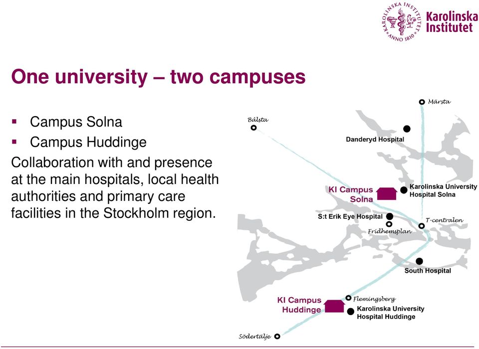 main hospitals, local health authorities and