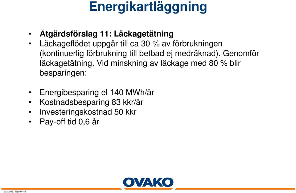 Genomför läckagetätning.