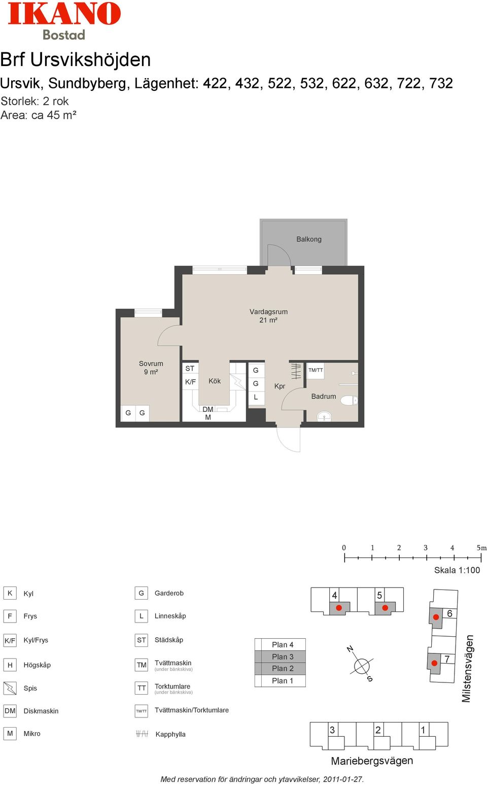 yl/rys ögskåp T Plan ilstensvägen D T/ / ikro apphylla