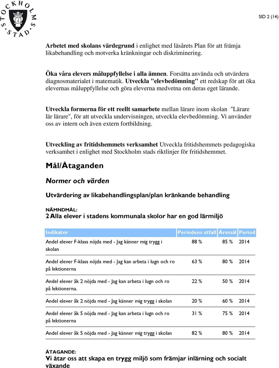 Utveckla formerna för ett reellt samarbete mellan lärare inom skolan "Lärare lär lärare", för att utveckla undervisningen, utveckla elevbedömning.