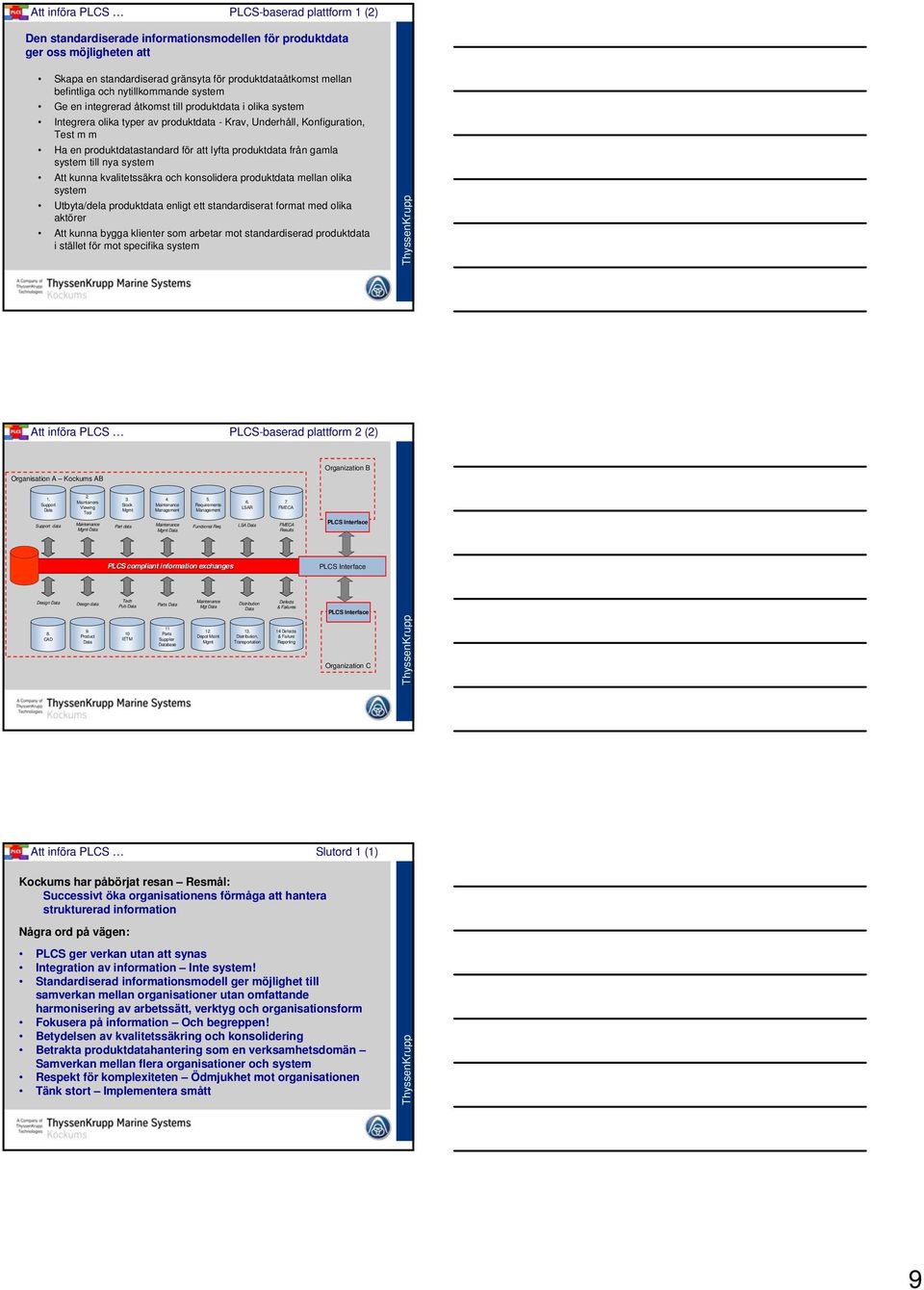 lyfta produktdata från gamla system till nya system Att kunna kvalitetssäkra och konsolidera produktdata mellan olika system Utbyta/dela produktdata enligt ett standardiserat format med olika aktörer