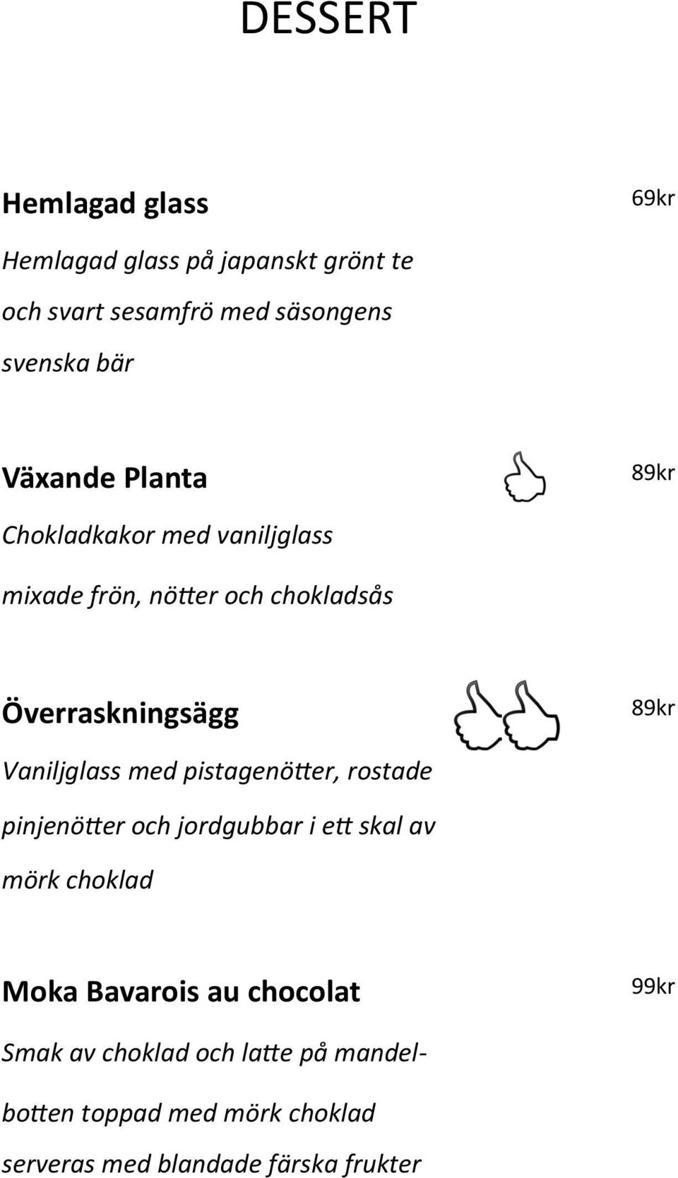 Vaniljglass med pistagenötter, rostade pinjenötter och jordgubbar i ett skal av mörk choklad Moka Bavarois au