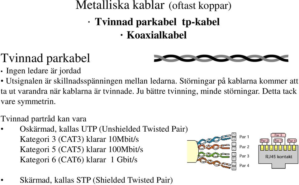 Ju bättre tvinning, minde störningar. Detta tack vare symmetrin.