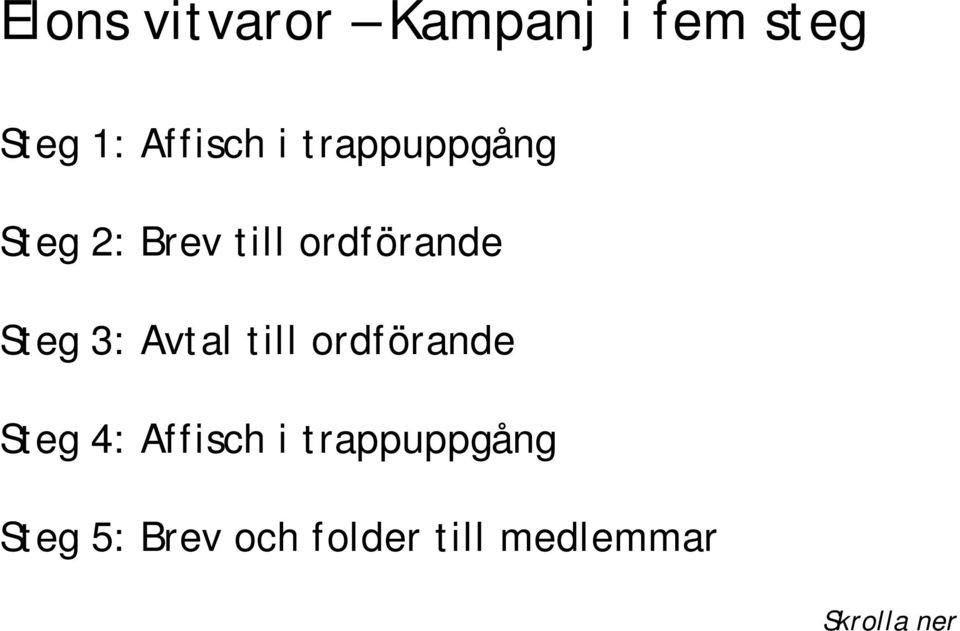 Avtal till ordförande Steg 4: Affisch i