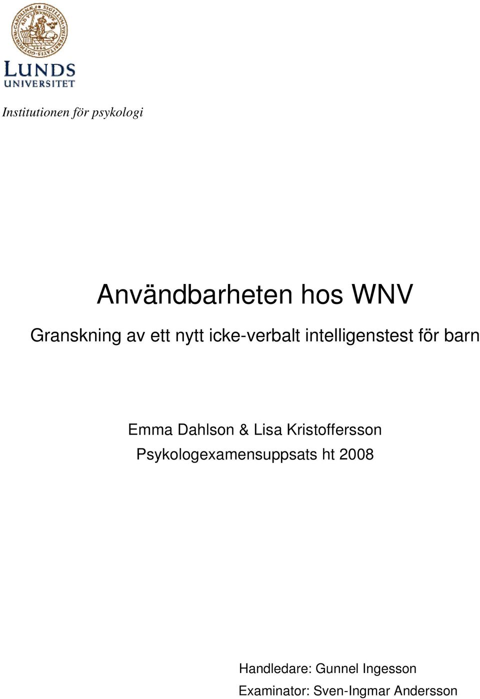barn Emma Dahlson & Lisa Kristoffersson