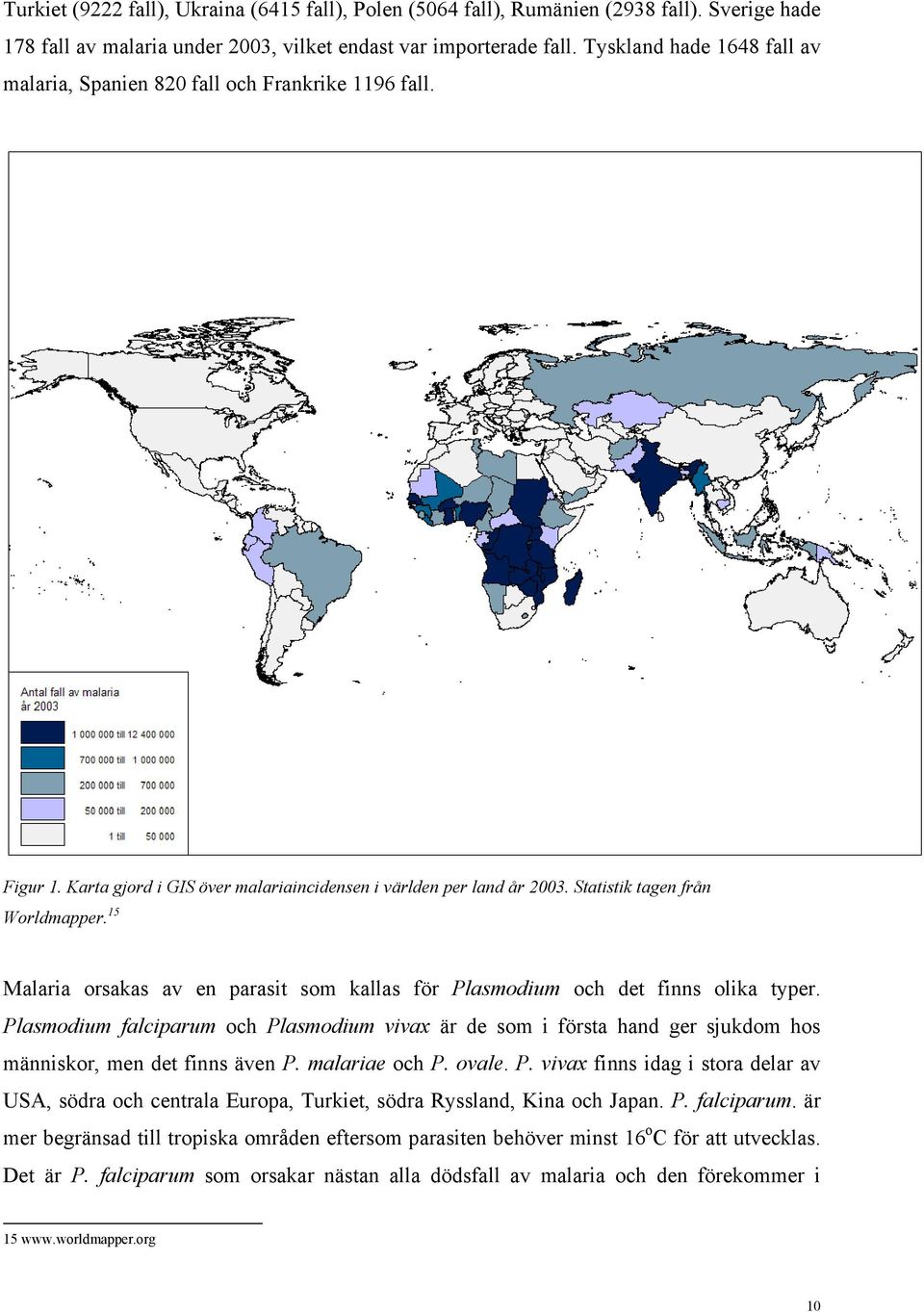 15 Malaria orsakas av en parasit som kallas för Plasmodium och det finns olika typer.