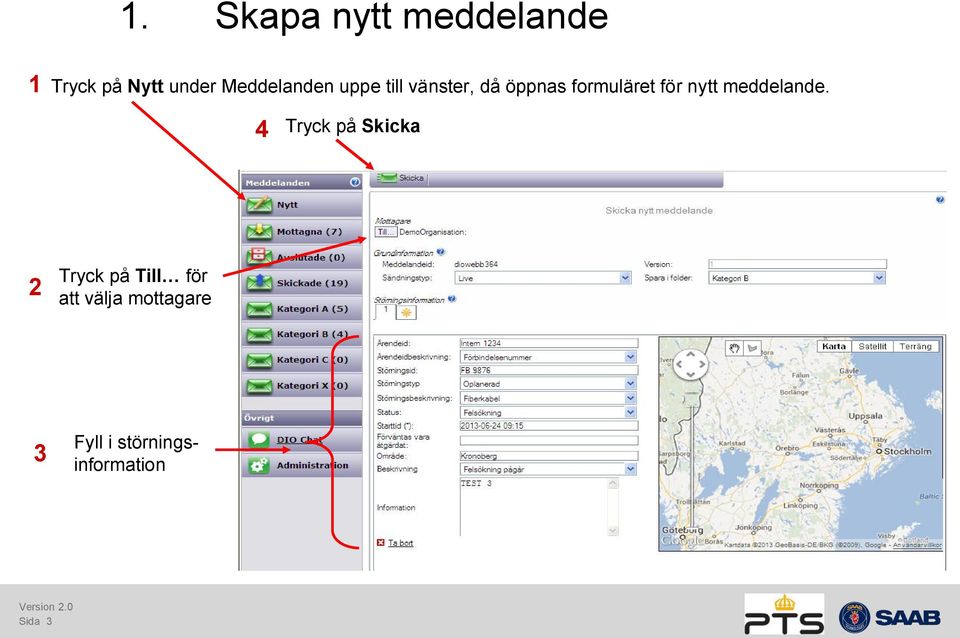 för nytt meddelande.