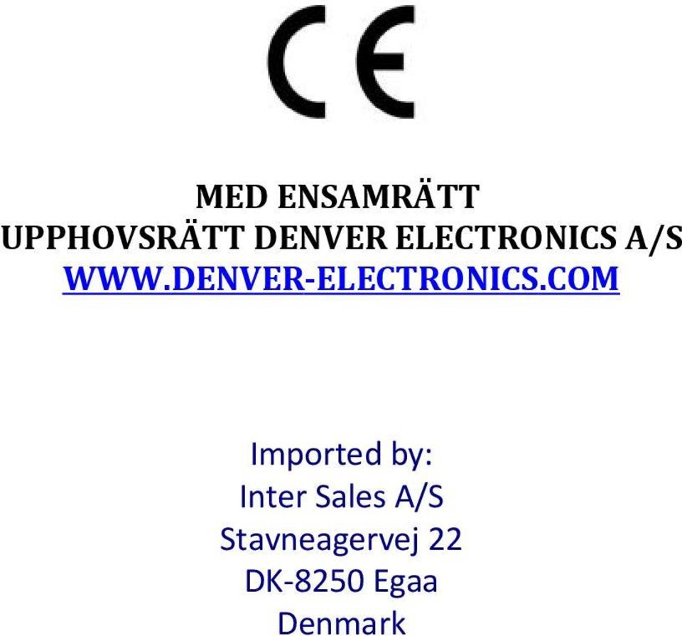 DENVER ELECTRONICS.