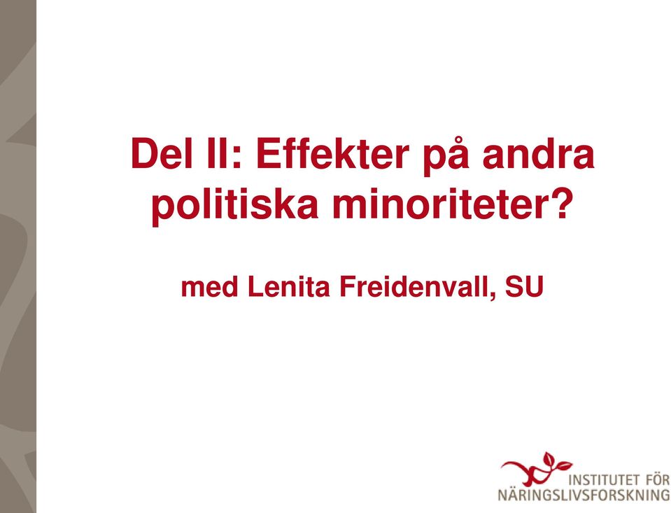 minoriteter?