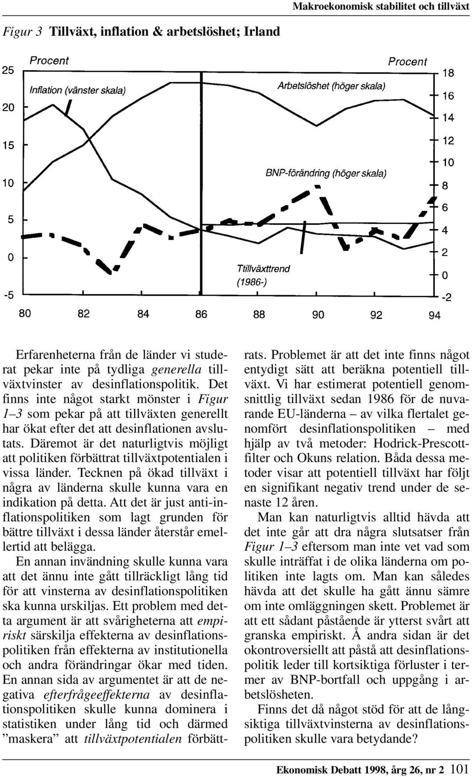 Däremot är det naturligtvis möjligt att politiken förbättrat tillväxtpotentialen i vissa länder. Tecknen på ökad tillväxt i några av länderna skulle kunna vara en indikation på detta.
