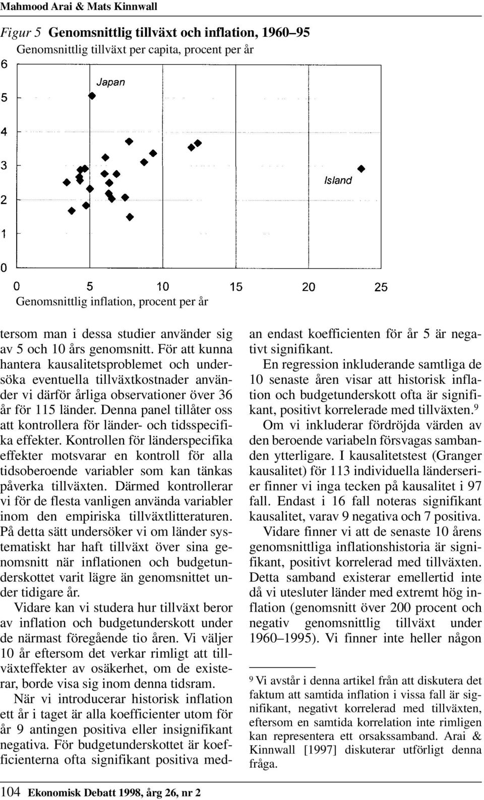 Denna panel tillåter oss att kontrollera för länder- och tidsspecifika effekter.