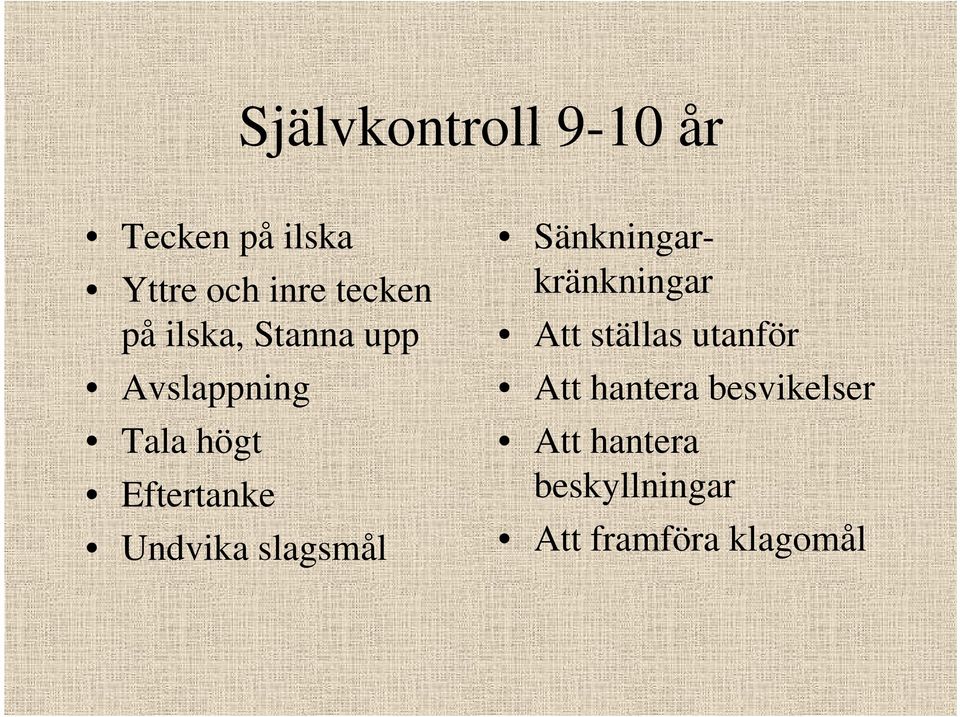 Undvika slagsmål Sänkningarkränkningar Att ställas utanför